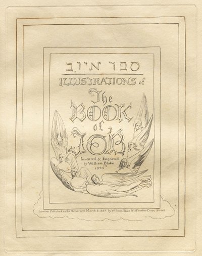 Kniha práce: titulní strana od William Blake