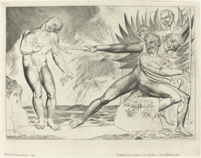 Kruh zkorumpovaných úředníků; The Devils Tormenting Ciampolo od William Blake