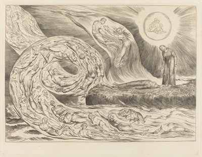 Kruh chtivých: Paolo a Francesca od William Blake