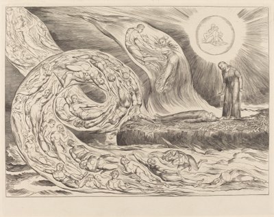 Kruh chtivých: Paolo a Francesca od William Blake