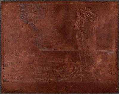 Kruh zrádců; Dantova noha udeří Bocca degli Abbateho od William Blake