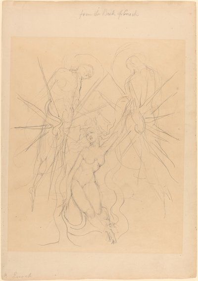 Sestup andělů k jedné z lidských dcer od William Blake