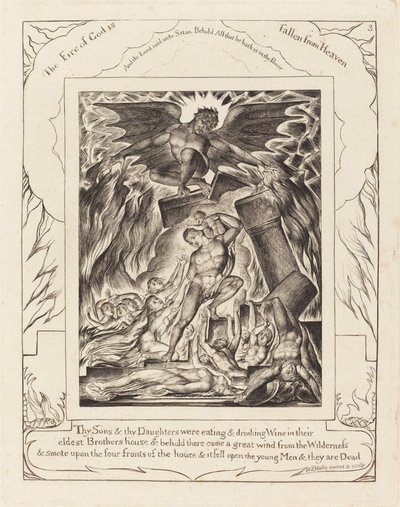 Zkáza Jobových synů od William Blake