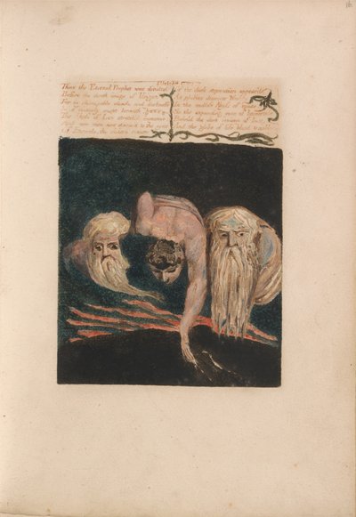 První kniha Urizena, talíř 20, Věčný prorok byl tedy rozdělen ... (Bentley 15) od William Blake