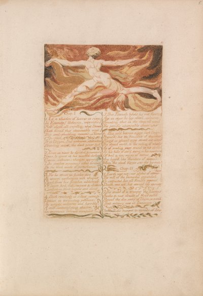 První kniha Urizena, talíř 5, kapitola 1 ... (Bentley 3) od William Blake