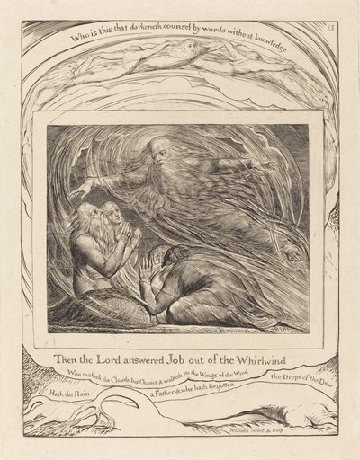 Pán odpovídá Jobovi z Vichru od William Blake