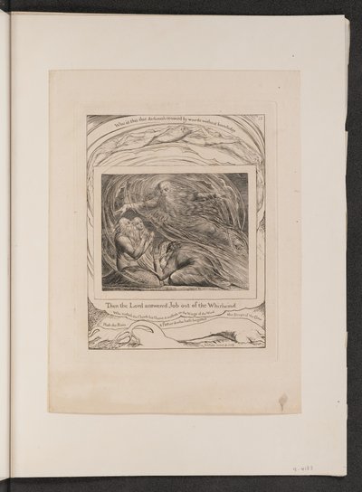 Lord Answering Job out of the Whirlwind, 1825. od William Blake