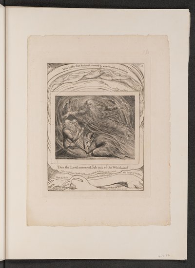 Lord Answering Job out of the Whirlwind, 1825. od William Blake