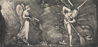 Muž zametání tlumočnického salonu od William Blake