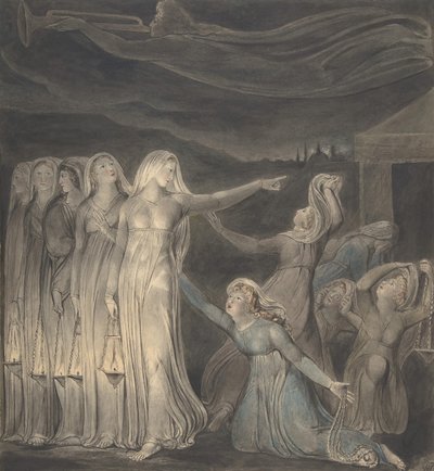 Podobenství o moudrých a hloupých pannách, ca. 1799-1800. od William Blake