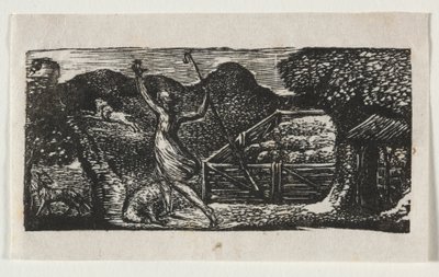 The Pastorals of Virgil, Eclogue I: The Shepherd Chases away a Wolf od William Blake