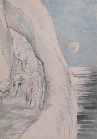 Hrdí pod jejich obrovským nákladem 1824-27 od William Blake