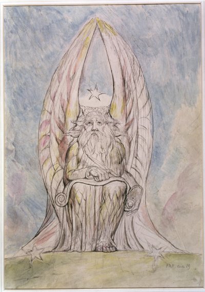 The Recording Angel, ilustrace z Canto 19 „Paradiso“ z „Božské komedie“ od Dante Alighieriho od William Blake