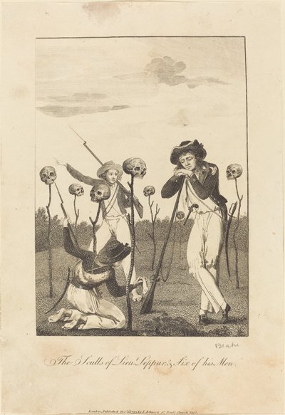 The Sculls of Lieut Leppar, & Six of his Men, 1793. od William Blake