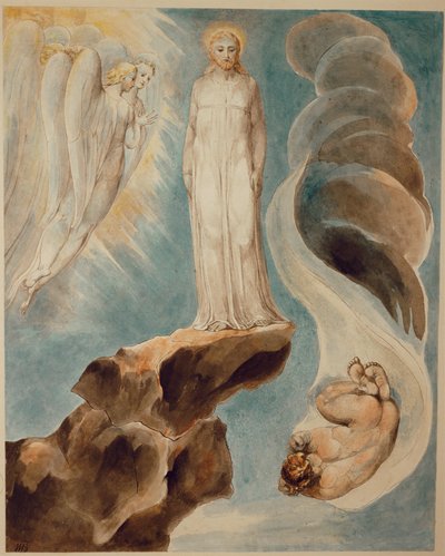Třetí pokušení (akvarel na papíře) od William Blake