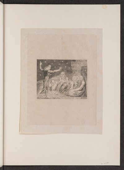 Hněv Elihu, 1825. od William Blake