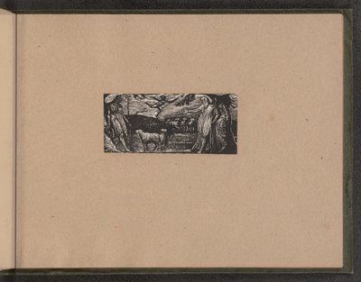 Thenot Remonstrates with Colinet, Lightfoot in Background, 1821. od William Blake
