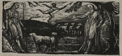 Thenot Remonstrates with Colinet, Lightfoot in Background, z The Pastorals of Virgil od William Blake