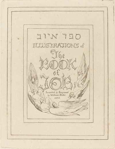 Titulní strana rytých ilustrací ke knize Job, 1825. od William Blake