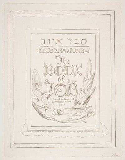 Titulní strana, z ilustrací Knihy Job, 1825-26. od William Blake