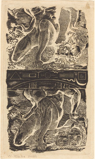 Neznámý předmět Nechte Ho vzhlédnout k Nebi a smát se v jasném vzduchu, možná c. 1805. od William Blake