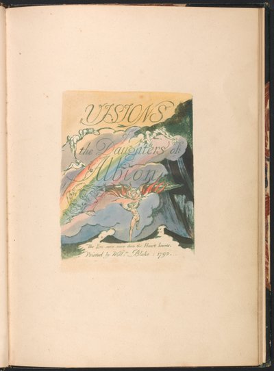 Visions of the Daughters of Albion, Plate 2, Title Page od William Blake