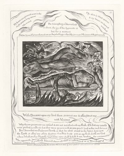 Se sny na mé posteli mě děsíš a děsíš mě vizemi od William Blake