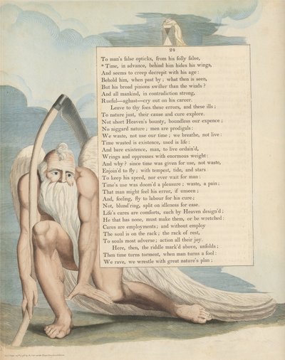 Myšlenky Youngovy noci, strana 24, čas, za ním, skrývá svá křídla od William Blake