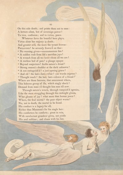 Myšlenky Youngovy noci, Strana 41, Jedna zářivá značka; smrtelné lůžko spravedlivého od William Blake