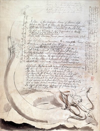 ilustroval báseň „Čtyři zoa“ od Williama Blakea od William Blake
