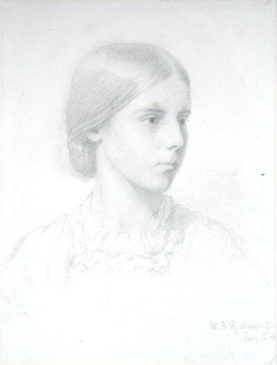 Portrét mladé ženy (tužka na papíře) od William Blake Richmond