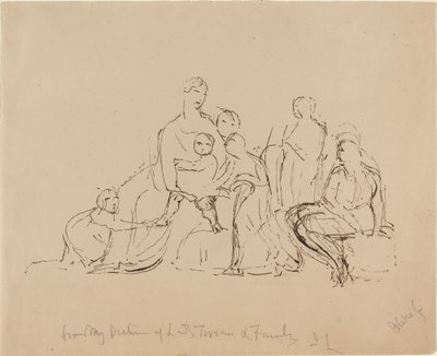 Lady Torrensová s rodinou od William Blake after John Linnell