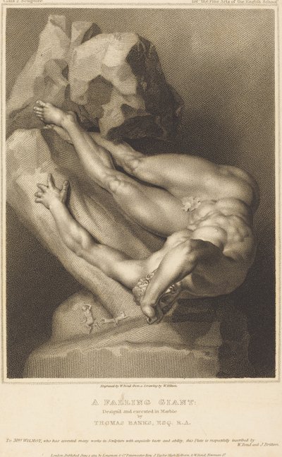 Padající obr od William Bond after William Hilton I after Thomas Banks