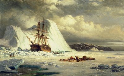 Ledová loď, asi 1880 (olej na plátně) od William Bradford