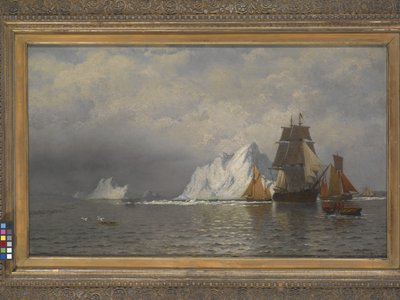 Velrybář a rybářská plavidla poblíž pobřeží Labradoru (olej na plátně) od William Bradford