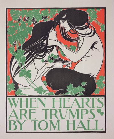 Reprodukce reklamního plakátu "When Hearts are Trumps" od Toma Halla (viz 41529) od William Bradley