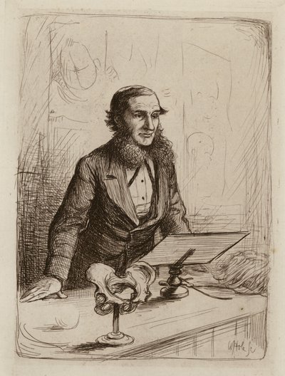Alexander Russell Simpson, profesor porodnictví a ženských a dětských nemocí (rytina) od William Brassey (after) Hole