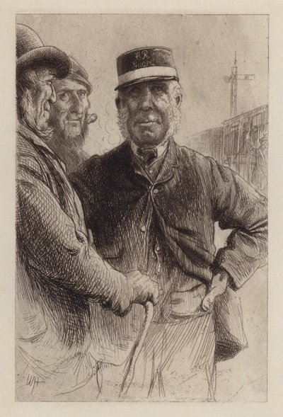 Na křižovatce (rytina) od William Brassey (after) Hole
