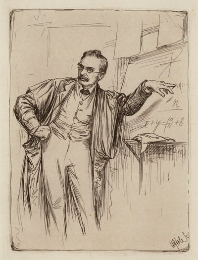 George Chrystal, profesor matematiky (rytina) od William Brassey (after) Hole