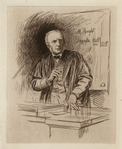 Henry Calderwood, profesor morální filozofie (rytina) od William Brassey (after) Hole