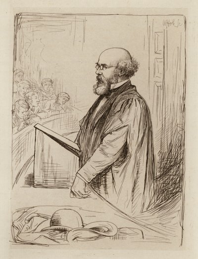 Norman Macpherson, profesor skotského práva (rytina) od William Brassey (after) Hole