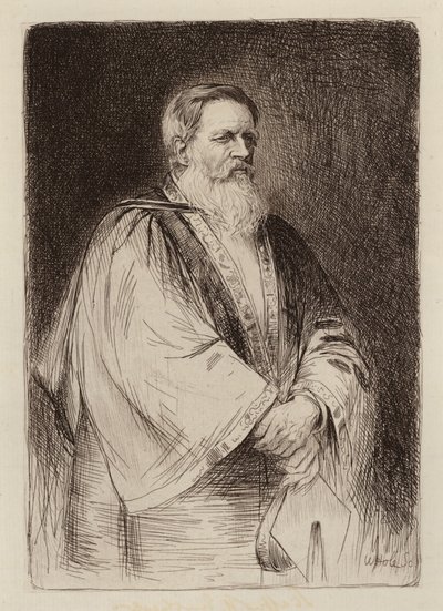 Sir Stafford Henry Northcote, lord rektor (rytina) od William Brassey (after) Hole