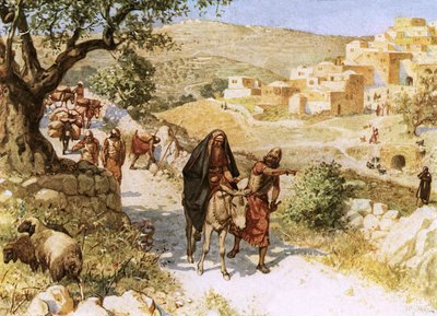 Davida, který prchá z Jeruzaléma, proklel Šimei od William Brassey Hole