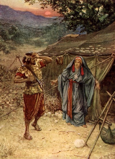 Jael Yael a Sisera - Bible od William Brassey Hole