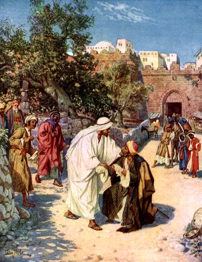 Ježíš očišťuje malomocného - Bible od William Brassey Hole