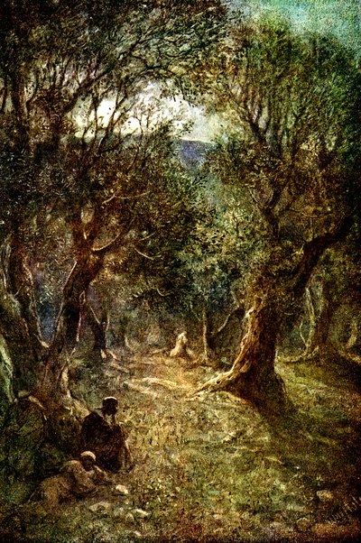 Ježíš se modlí v Getsemanech - Bible od William Brassey Hole