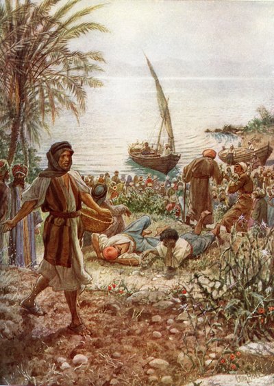 Ježíš káže Podobenství o rozsévači – Bible od William Brassey Hole