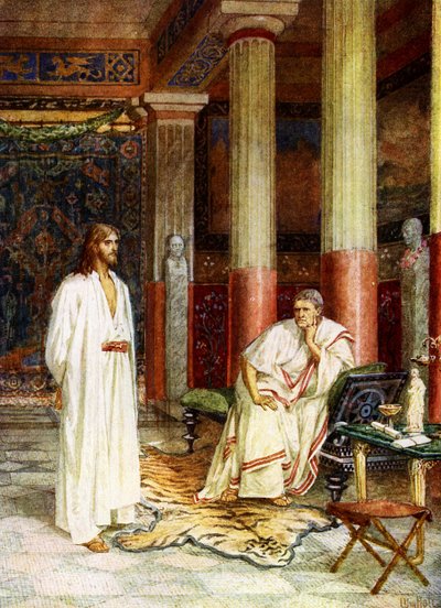 Ježíš stojí před Pilátem - Bible od William Brassey Hole