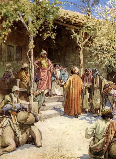 Jozuova smlouva s muži z Gibeonu - Bible od William Brassey Hole