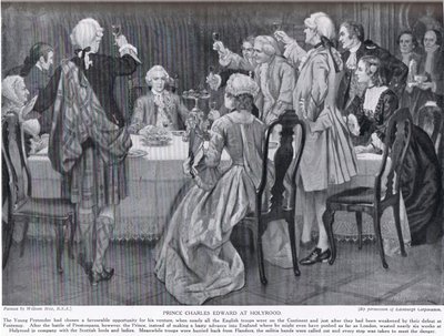 Princ Charles Edward v Holyroodu, ilustrace z 